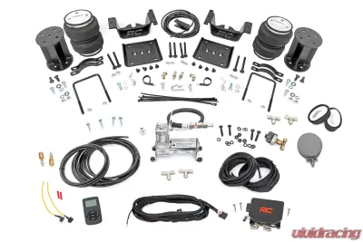 Rough Country Air Spring Kit with Compressor for Chevrolet Silverado 1500 2007-2019, GMC Sierra 2007-2018, 6-7.5 Inch Lift - 100056WC