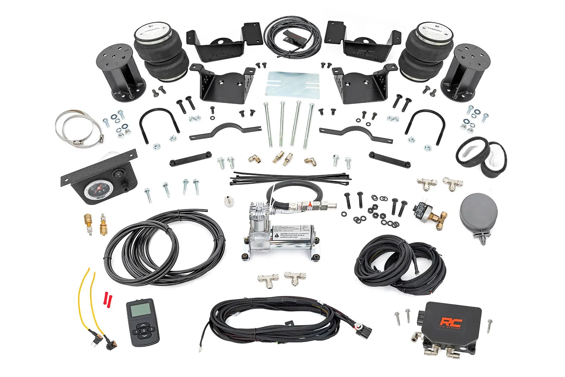 Rough Country Air Spring Kit w/ Compressor Wireless Controller 7 Inch Lift Kit - 100347WC