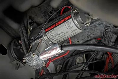 Rough Country Onboard Air Bag Compressor Kit w/Gauge - 10100