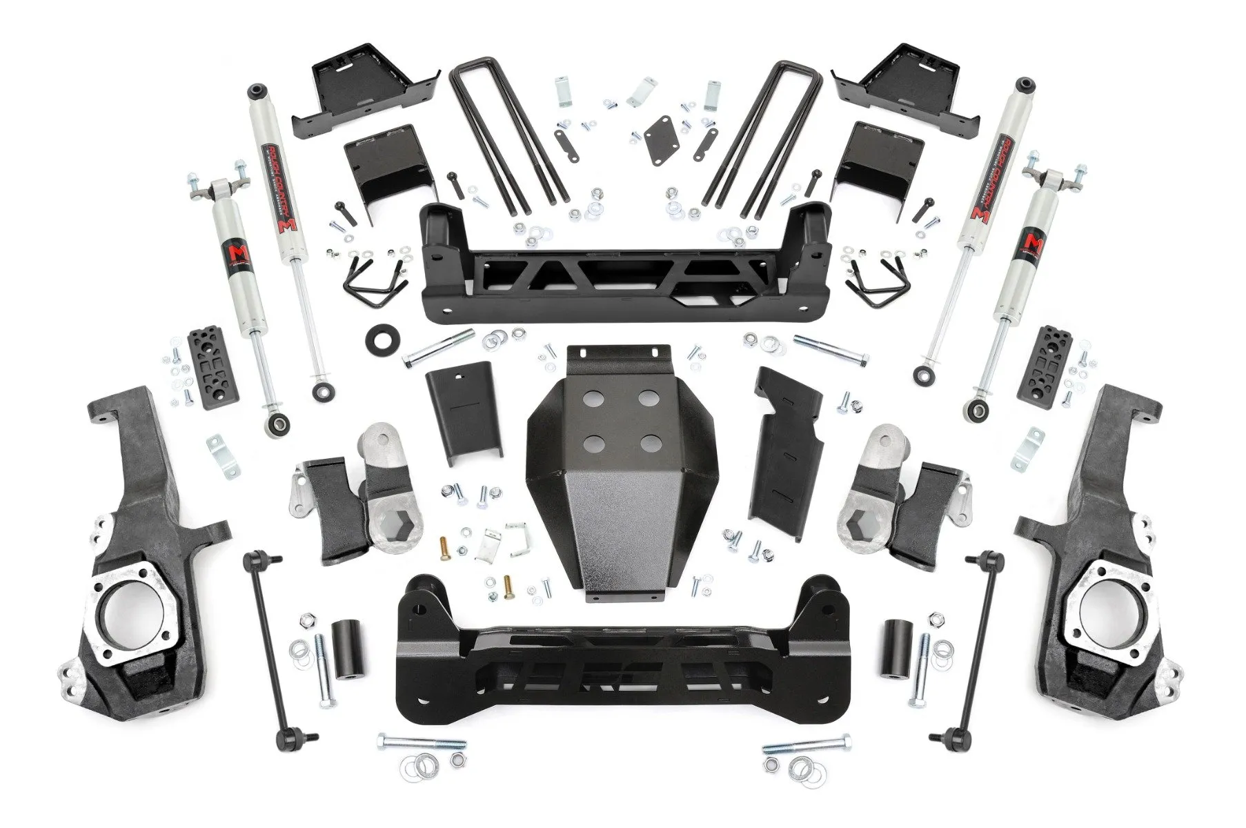 Rough Country 7" Lift Kit NTD w/M1 Monotube Chevrolet Silverado 2500HD GMC Sierra 2500HD 2020-2023 - 10140