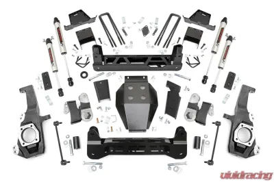 Rough Country 7" Lift Kit w/V2 Monotube Chevy Silverado 2500 HD GMC Sierra 2500 HD 2020-2022 - 10170