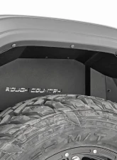Rough Country Rear Inner Fender Liners for Jeep Wrangler 2018-2024, 3-Piece Construction, Black Powder Coat                                     - 10498A - Image 3