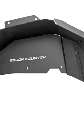 Rough Country Rear Inner Fender Liners for Jeep Wrangler 2018-2024, 3-Piece Construction, Black Powder Coat                                     - 10498A - Image 4