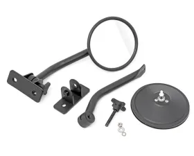 Rough Country Round Trail Mirror for Jeep Wrangler 2007-2017 - Easy 30min Install