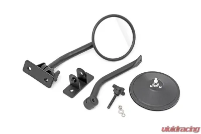 Rough Country Round Trail Mirror for Jeep Wrangler 2007-2017 - Easy 30min Install - 10519A