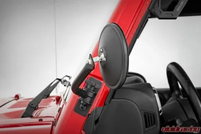 Rough Country Round Trail Mirror for Jeep Wrangler 2007-2017 - Easy 30min Install - 10519A