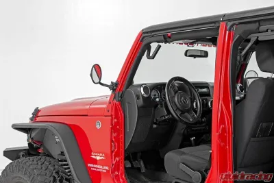 Rough Country Round Trail Mirror for Jeep Wrangler 2007-2017 - Easy 30min Install - 10519A