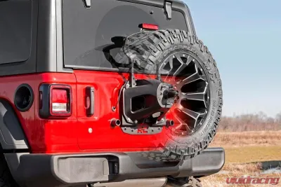 Rough Country Jeep Spare Tire Relocation Brkt No Rear Parking Sensors Jeep Wrangler 2018-2023 - 10529