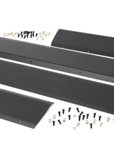 Rough Country Jeep Lower Door Armor for Cherokee XJ 1984-2001, 3/16in Steel, Black Finish                                     - 10582 - Image 6