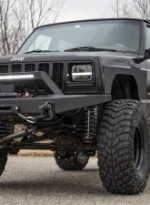 Rough Country Jeep Lower Door Armor for Cherokee XJ 1984-2001, 3/16in Steel, Black Finish                                     - 10582 - Image 2