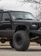 Rough Country Jeep Lower Door Armor for Cherokee XJ 1984-2001, 3/16in Steel, Black Finish                                     - 10582 - Image 4