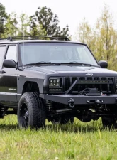 Rough Country Jeep Lower Door Armor for Cherokee XJ 1984-2001, 3/16in Steel, Black Finish                                     - 10582 - Image 5