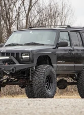 Rough Country Jeep Lower Door Armor for Cherokee XJ 1984-2001, 3/16in Steel, Black Finish                                     - 10582 - Image 6