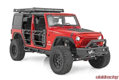 Rough Country Tubular Doors Front and Rear Jeep Wrangler JK Unlimited 2WD | 4WD Wrangler JK 2 Door 2007-2018 - 10588