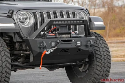 Rough Country Front Stubby Trail Bumper for Jeep Gladiator 2020-2024, Wrangler 2007-2024 - 10597A