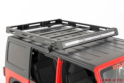 Rough Country Roof Rack w/LED Lights Jeep Wrangler JK Unlimited 2WD | 4WD Wrangler JK 2 Door 2007-2018 - 10615