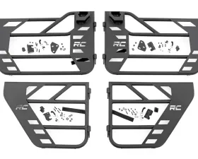 Rough Country RR Tubular Doors Front and Rear Jeep Gladiator JT Wrangler JL 2 Door Wrangler JL Unlimited 2018-2022