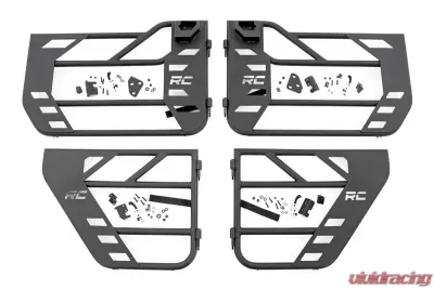 Rough Country RR Tubular Doors Front and Rear Jeep Gladiator JT Wrangler JL 2 Door Wrangler JL Unlimited 2018-2022 - 10619