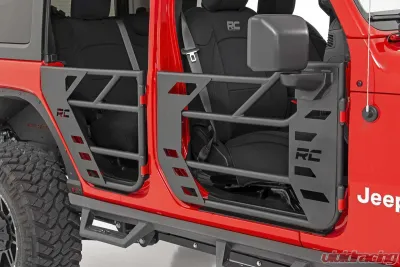 Rough Country RR Tubular Doors Front and Rear Jeep Gladiator JT Wrangler JL 2 Door Wrangler JL Unlimited 2018-2022 - 10619