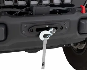 Rough Country Winch Mounting Plate Modular Steel OE Bumper Jeep Wrangler JL | Wrangler Unlimited 18-25