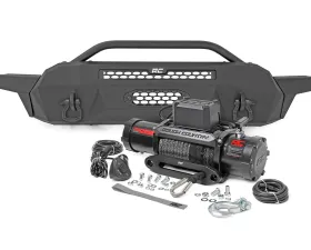 Rough Country Front Hybrid High Clearance Bumper w/PRO12000S Winch Toyota Tacoma 2WD 4WD 2016-2022