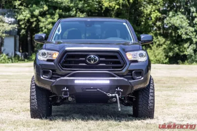 Rough Country Front Bumper Winch Mount Only Black Series Toyota Tacoma 2WD 4WD 2016-2022 - 10718