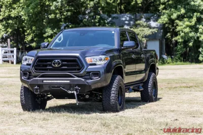 Rough Country Front Bumper with PRO12000S Winch for Toyota Tacoma 2016-2022 Black Series - 10727