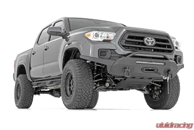 Rough Country Front Hybrid High Clearance Bumper with PRO12000S Winch for 2016-2022 Toyota Tacoma - 10729