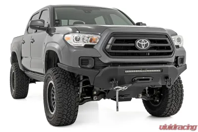 Rough Country Front Hybrid High Clearance Bumper with PRO12000S Winch for 2016-2022 Toyota Tacoma - 10729
