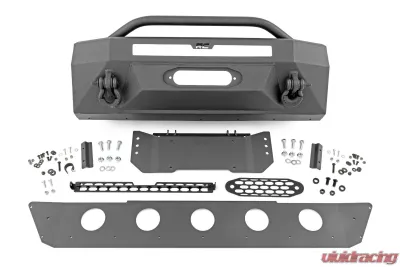 Rough Country Front Hybrid LED Bumper for 2014-2024 Toyota 4Runner, Black Powder Coat - 10743A
