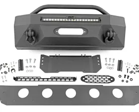 Rough Country Front Bumper Black Series w/White DRL Toyota 4Runner 2WD 4WD 2014-2022