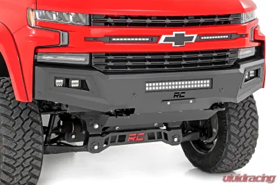 Rough Country High Clearance Front Bumper LED Lights & Skid Plate - 10757A