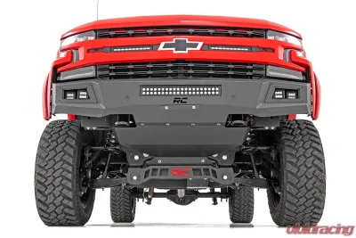 Rough Country High Clearance Front Bumper LED Lights & Skid Plate - 10757A