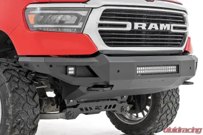 Rough Country Front Bumper w/Skid Plate & Tow Hooks - 10808ATH
