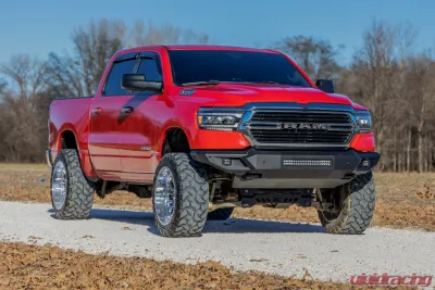 Rough Country Front Bumper w/Skid Plate & Tow Hooks - 10808ATH