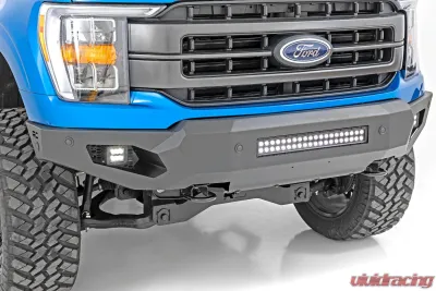 Rough Country High Clearance Front Bumper LED Lights & Skid Plate - 10809A