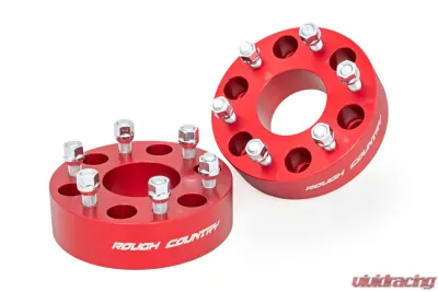 Rough Country 2" GM Wheel Spacers Pair, Red - 1101RED