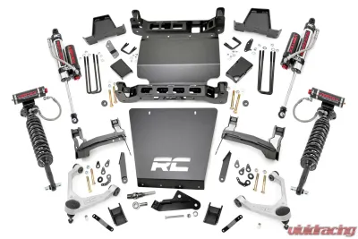 Rough Country 7" Stamped Steel LCA Lift Kit Forged UCA Bracket Vertex Coilover w/Vertex Rear Shocks Chevrolet Silverado 1500 GMC Sierra 1500 2016-2018 - 11650