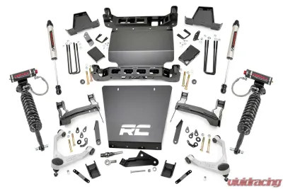 Rough Country 7" Stamped Steel LCA Lift Kit Forged UCA Bracket Vertex Adjustable Coilovers w/V2 Rear Shocks Chevrolet Silverado 1500 GMC Sierra 1500 2016-2018 - 11657