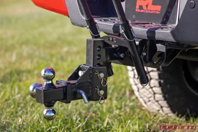 Rough Country Universal 2" Hitch Dual Flag Pole Holder Mount - Durable Steel Construction - 117504