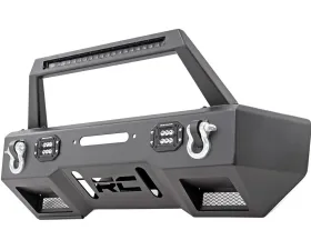 Rough Country Front Bumper and Light Hoop Combo Black Series Jeep 2007-2022
