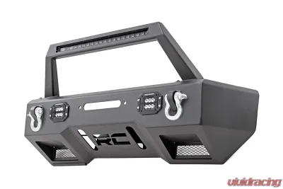 Rough Country Front Bumper and Light Hoop Combo Black Series Jeep 2007-2022 - 11826