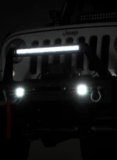 Rough Country Front Bumper and Light Hoop Combo Black Series Jeep 2007-2022                                     - 11826 - Image 2