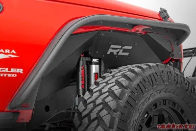 Rough Country Inner Fenders Front Vertex for Jeep Wrangler 2007-2018, 3-Piece, Black Powder Coat - 1195V
