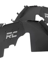Rough Country Inner Fenders Front Vertex for Jeep Wrangler 2007-2018, 3-Piece, Black Powder Coat                                     - 1195V - Image 2