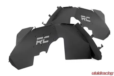 Rough Country Inner Fenders Front Vertex for Jeep Wrangler 2007-2018, 3-Piece, Black Powder Coat - 1195V