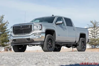 Rough Country 3.5" Lift Kit Stock Cast Aluminum or Stamped Steel Vertex Adjustable Coilovers w/V2 Monotube Chevy Silverado 1500 GMC Sierra 1500 2014-2018 - 12157