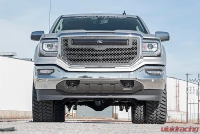 Rough Country 3.5" Lift Kit Stock Cast Aluminum or Stamped Steel Vertex Adjustable Coilovers w/V2 Monotube Chevy Silverado 1500 GMC Sierra 1500 2014-2018 - 12157