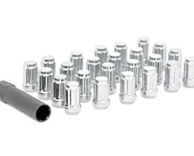 Rough Country Lug Nut Set 1/2x20 Chrome Bulge Acorn for Dodge, Ford, Jeep, Plymouth