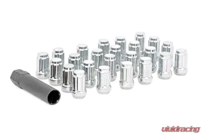 Rough Country Lug Nut Set 1/2x20 Chrome Bulge Acorn for Dodge, Ford, Jeep, Plymouth - 122024CH